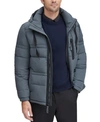 Marc New York Men's Huxley Crinkle Down Jacket With Removable Hood In Olive