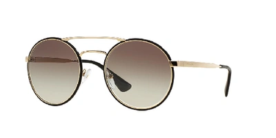 Prada Round Brow-bar Sunglasses In Grey Gradient