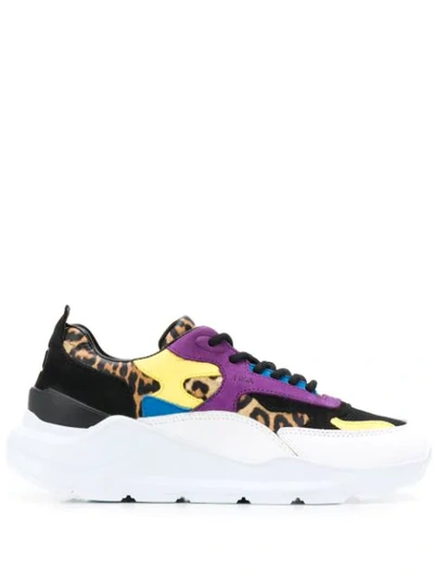 Date Multicolor Fuga Leopard Mesh & Suede Sneaker