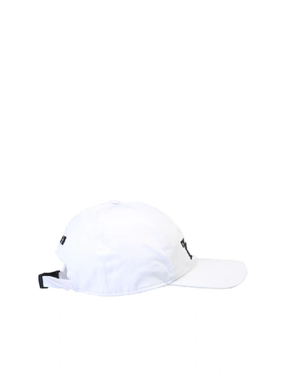 Msgm Embroidered Baseball Hat In White