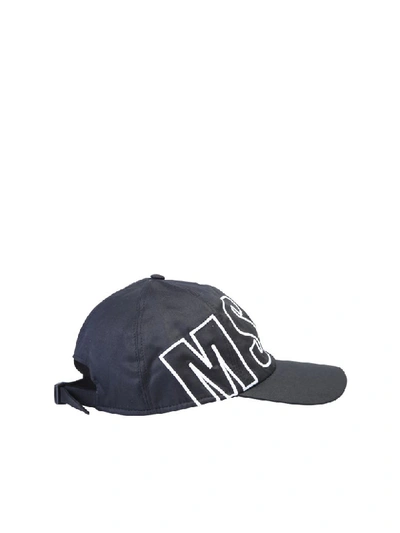 Msgm Branded Baseball Hat In Black