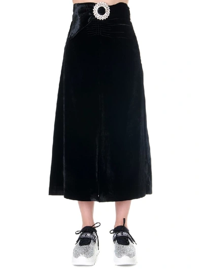 Miu Miu Black Velvet Short Crystal Dress