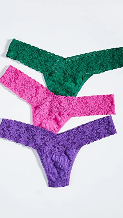 Hanky Panky Low Rise Thong 3 Pack In Dallas