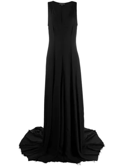 Ann Demeulemeester V-plunge Gown In Black