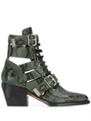 Chloé Rylee Ankle Boots In Green