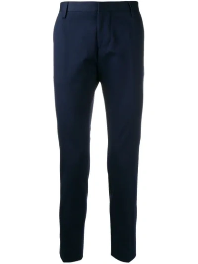 Entre Amis Skinny-fit Tailored Trousers In Blue