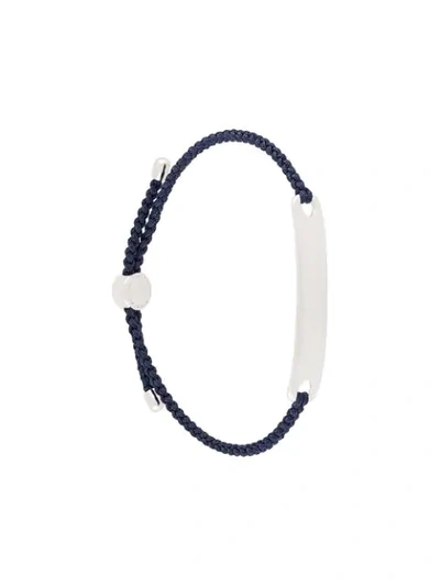Monica Vinader Polished Bar Bracelet In Blue
