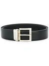 Prada Square Buckle Belt In Black