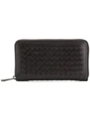 Bottega Veneta Zip Around Wallet In Brown