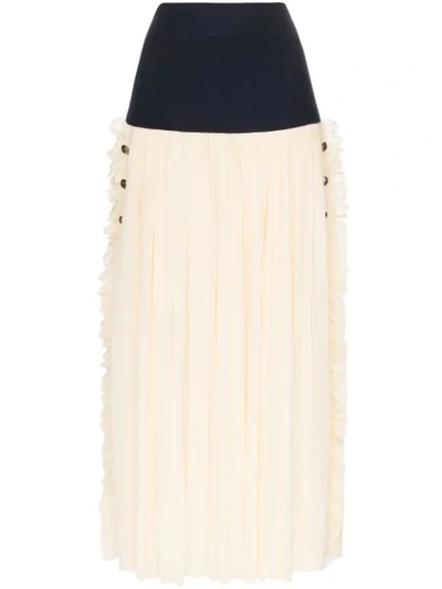 Chloé Panelled Maxi Skirt In 24u Buttercream