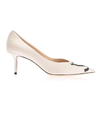 Jimmy Choo Women's White Leather Pumps