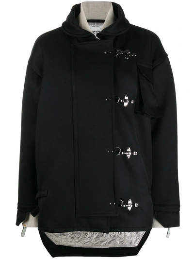 Off-white Toggle Oversized Jacket In Black