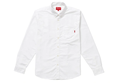 Pre-owned Supreme Oxford Shirt (ss19) White