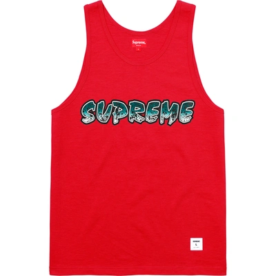 Pre-owned Supreme  Splatter Tank Top Red