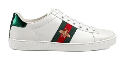 Pre-owned Gucci Ace Bee (women's) In White