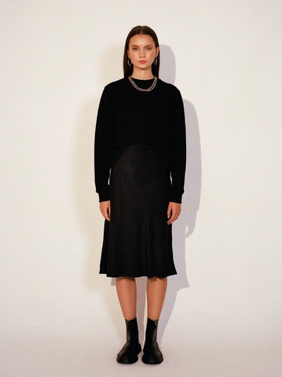 Jenesequa Rita Silk Skirt In Black