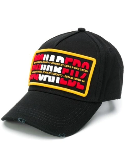 Dsquared2 Adjustable Men's Cotton Hat Baseball Cap In Black