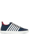 Dsquared2 Men's Shoes Leather Trainers Sneakers In Blue