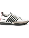 Dsquared2 White And Black Striped Sneakers