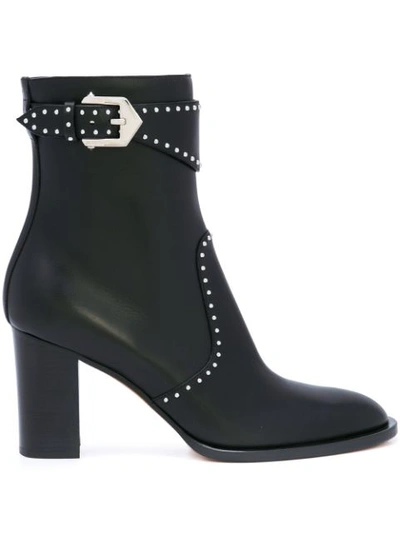 Givenchy Studded Leather Ankle Boots In Black