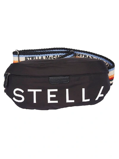 Stella Mccartney Logo Detail Bum Belt Bag In Black