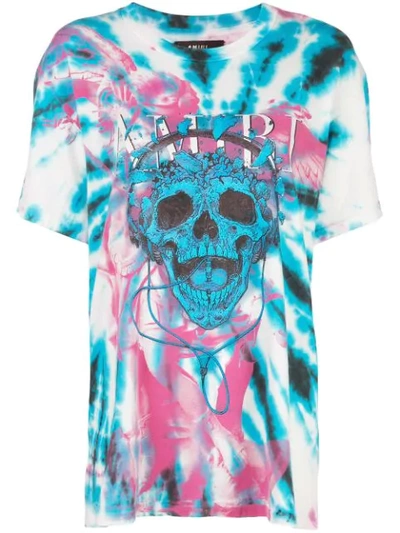 amiri tie dye skull t shirt