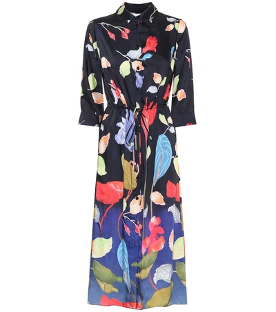 Peter Pilotto Floral 3/4-sleeve Shirtdress In Multicoloured