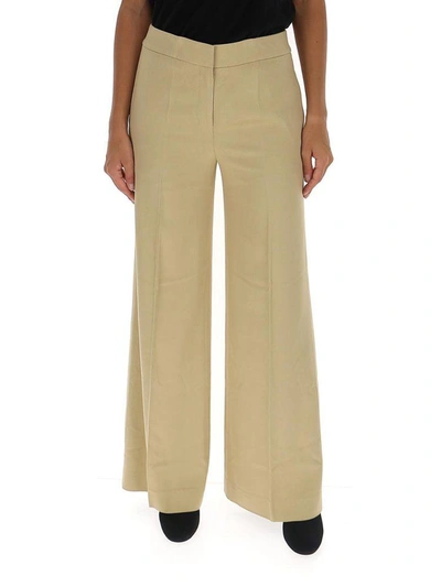 Theory Palazzo Trousers In Oat