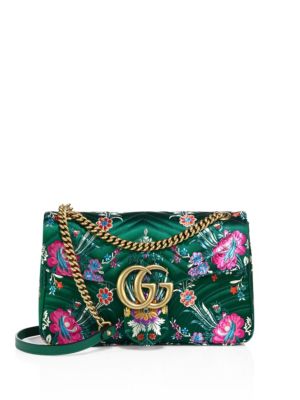 green floral gucci bag