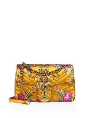gg marmont floral jacquard shoulder bag