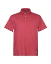 Original Vintage Style Polo Shirts In Red