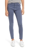 Ag Farrah Sateen High-rise Ankle Skinny Jeans In Still Waters