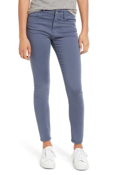 Ag Farrah Sateen High-rise Ankle Skinny Jeans In Still Waters