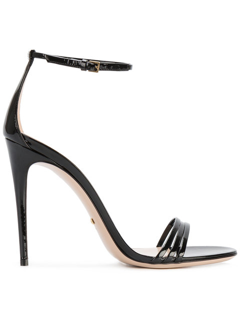 Gucci Strappy Stiletto Sandals In Black | ModeSens