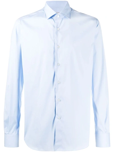 Xacus Cutaway Collar Button-up Shirt In Sky Blue