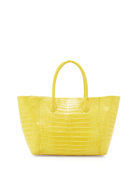 Nancy Gonzalez Crocodile Medium Convertible Tote Bag, Cream In Yellow ...