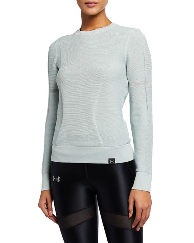 Under Armour Intelliknit Phantom Knit Long-sleeve Active Top In Green