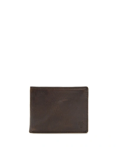 Frye Men's Logan Slim Id Leather Billfold Wallet In Slate