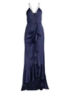 Jay Godfrey Women's Elsie Ruffle Front Gown In Navy