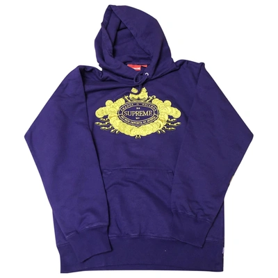 Pre-owned Supreme Sweatshirt In Purple