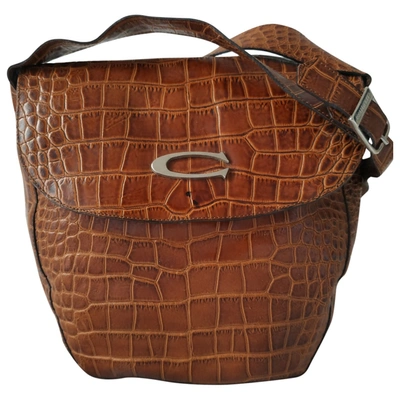Pre-owned Cerruti 1881 Leather Crossbody Bag In Brown
