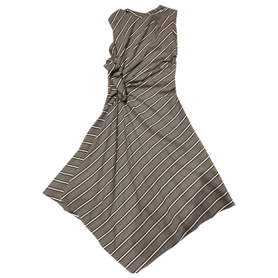 Pre-owned Monse Wool Mid-length Dress In Grey