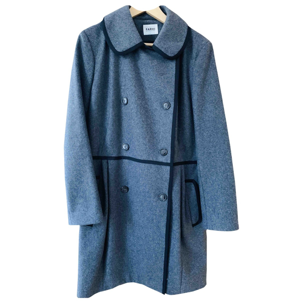 Pre-owned Nicole Farhi Grey Wool Coat | ModeSens