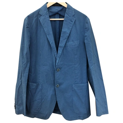 Pre-owned Tagliatore Vest In Turquoise