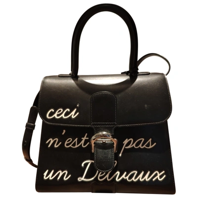 Pre-owned Delvaux Le Brillant Black Leather Handbag