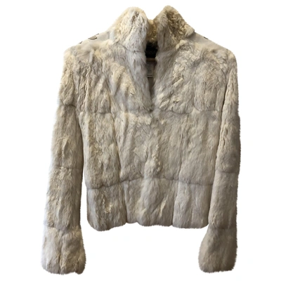 Pre-owned Versace White Chinchilla Coat