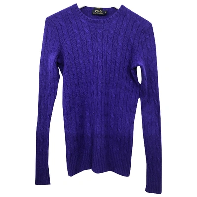 Pre-owned Polo Ralph Lauren Purple Cashmere Knitwear