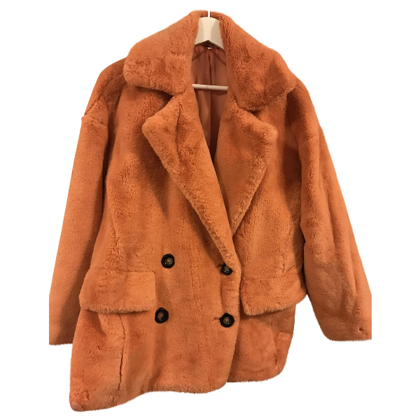 Pre-Owned Free People Orange Faux Fur Coat | ModeSens