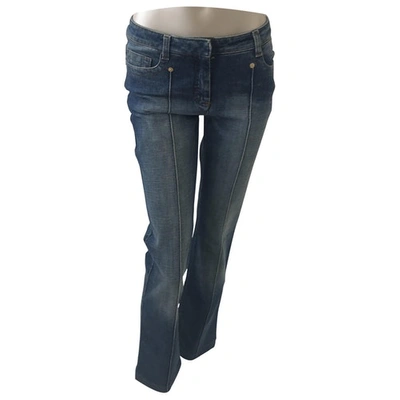 Pre-owned Roberto Cavalli Blue Cotton - Elasthane Jeans