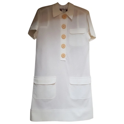 Pre-owned Chloé Mini Dress In Ecru